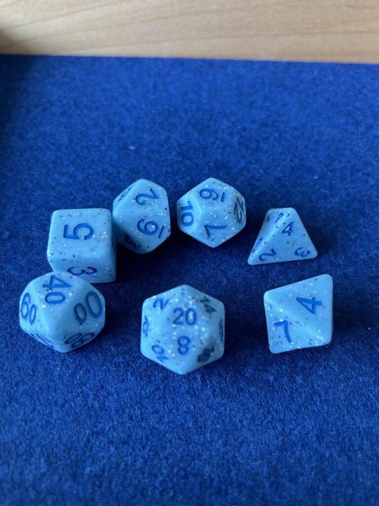 Blue Granite Dice by Dice Goblin